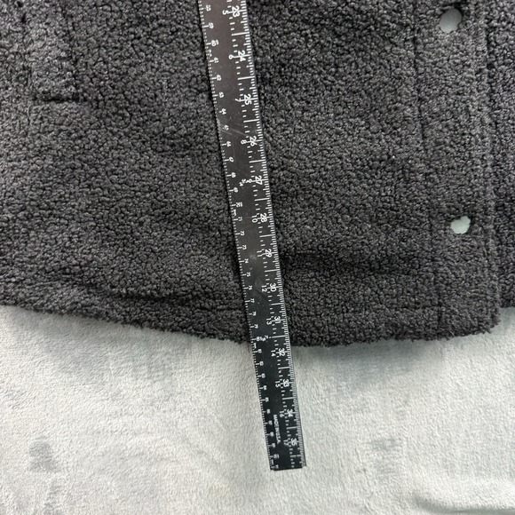 Yitty Teddy Shacket Womens Size 2XL Black Stretch Long Sleeve Snap Jacket - Picture 3 of 6